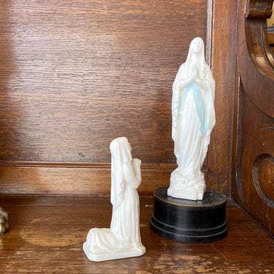 Our Lady of Lourdes Antique Statue Set