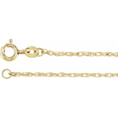 14K Yellow Gold Filled 1.25 mm Rope 18" Chain Jewelry Crossroads Collective