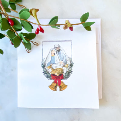 Holy Family Christmas Card Square Cards Crossroads Collective