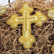 Embroidered Cross Ornaments