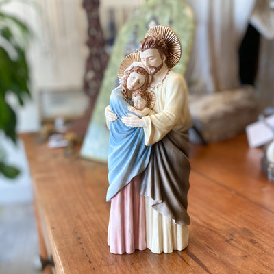 Hand-Painted Holy Family Statue
