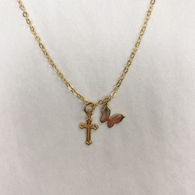 Butterfly Cross Necklace Jewelry Crossroads Collective