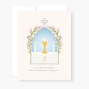 "I Prayed for you at Mass" Card | Beige Cards Crossroads Collective