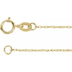14K Yellow Gold Filled 1 mm Solid Rope 16" Chain Crossroads Collective