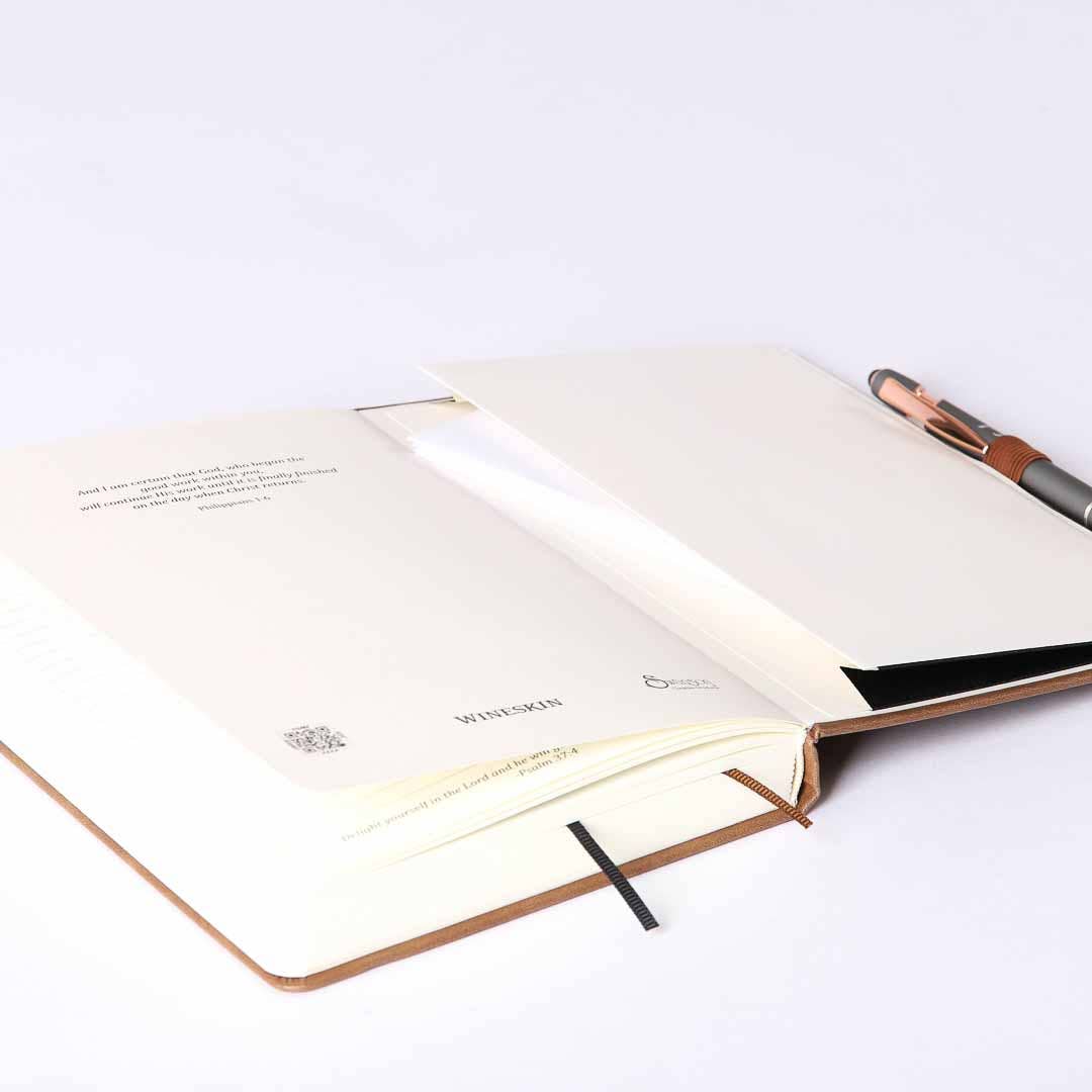 Journal Wineskin Hard Cover 420Pg - Tan