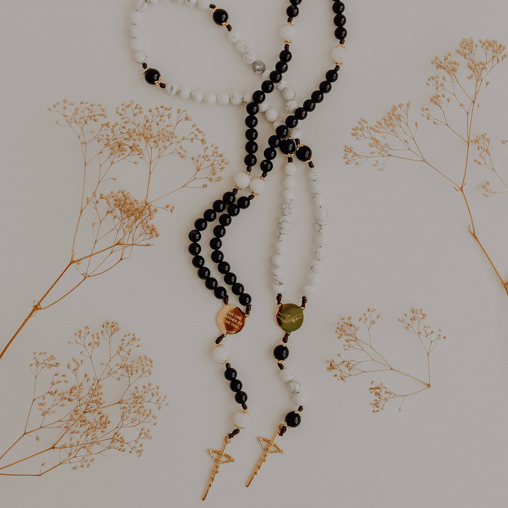 Bride & Groom Rosary Set