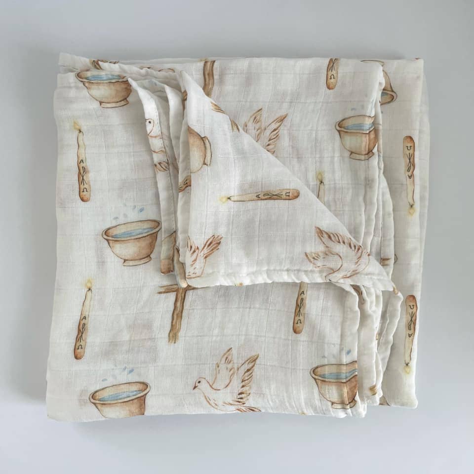 Baptism Swaddle Blanket