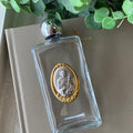 St. Francis holy water bottle, 5x2"