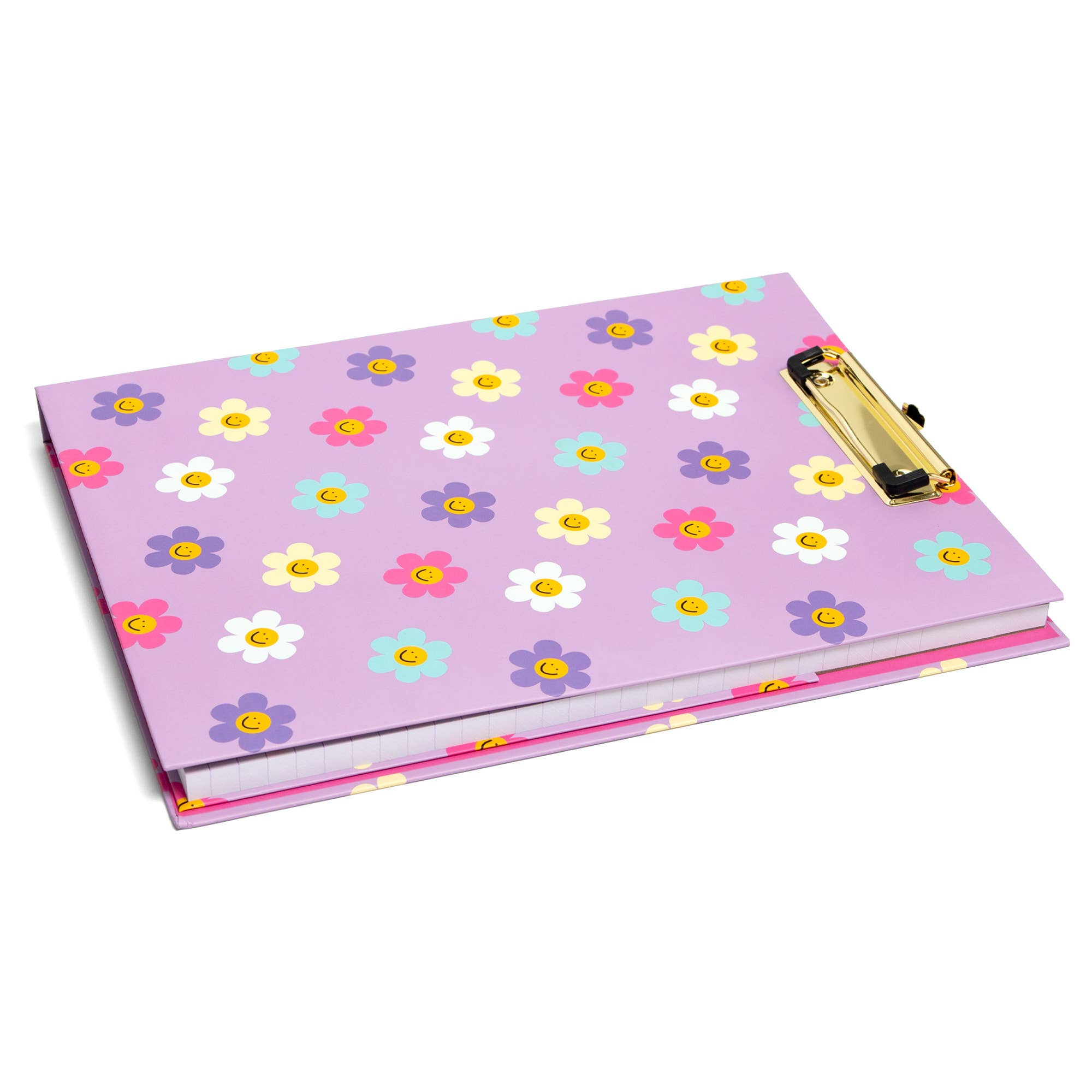 Happy Daisy Clipfolio with Lined Notepad