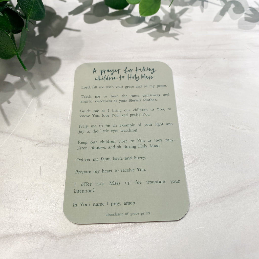 Prayer for Taking Children to Mass