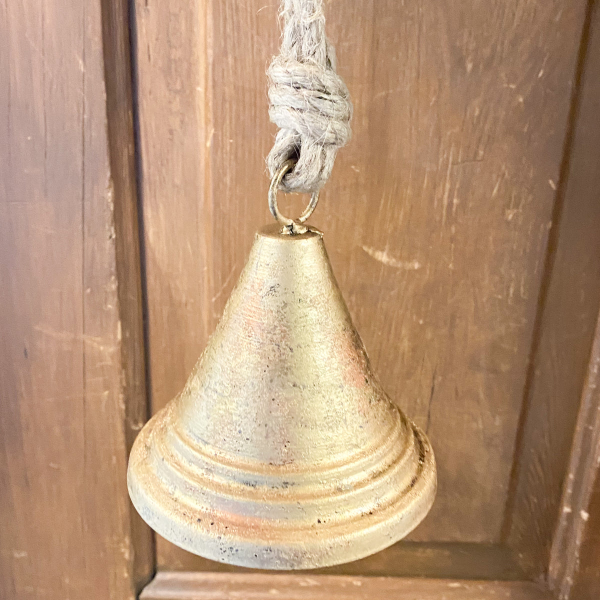 Rustic Gold Bell Ornament