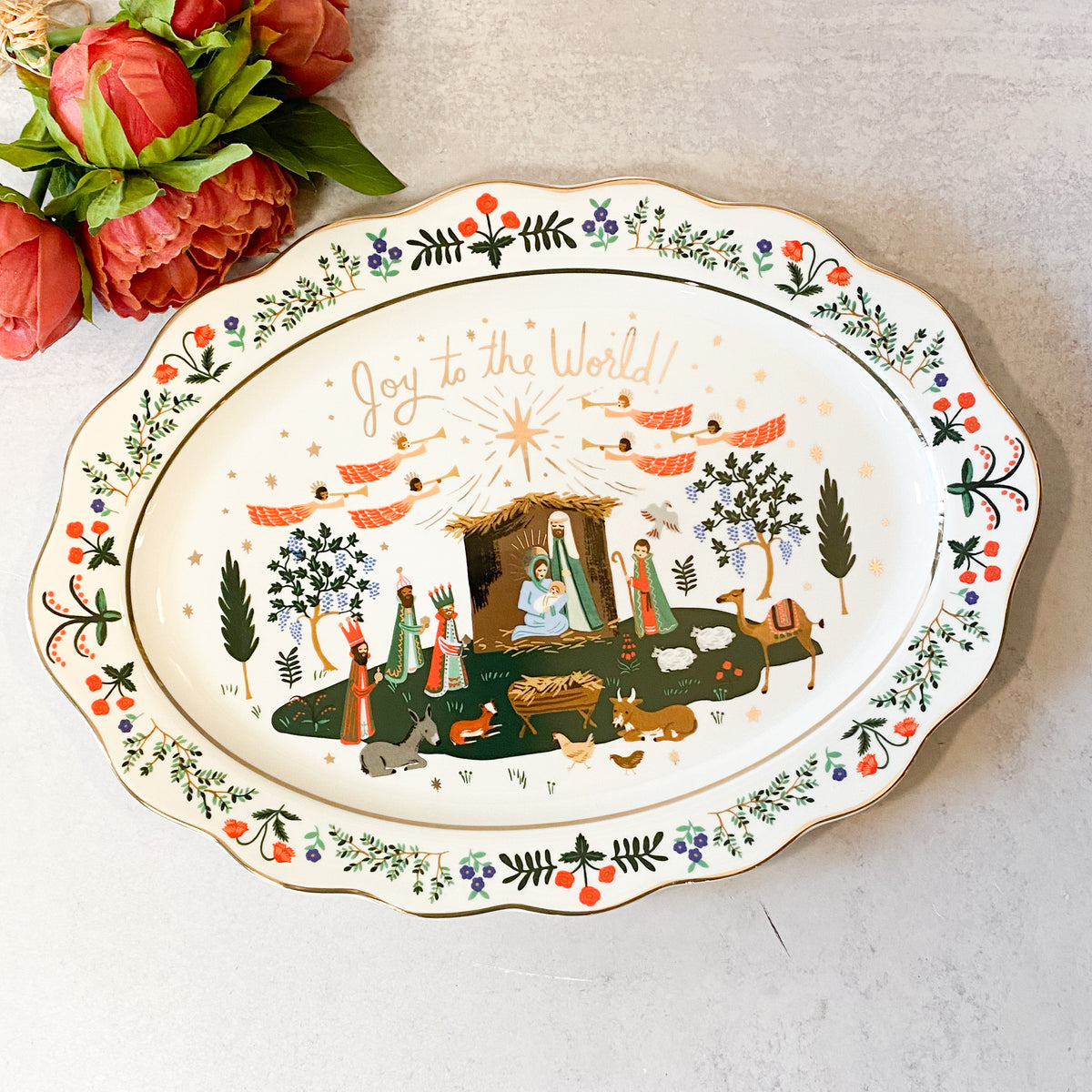 Nativity Porcelain Serving Platter
