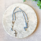 Blue Pearl Rosary from Fatima