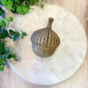 Whitewashed Brown Resin Acorn