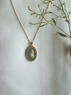 Miraculous Medal in Blue Necklace