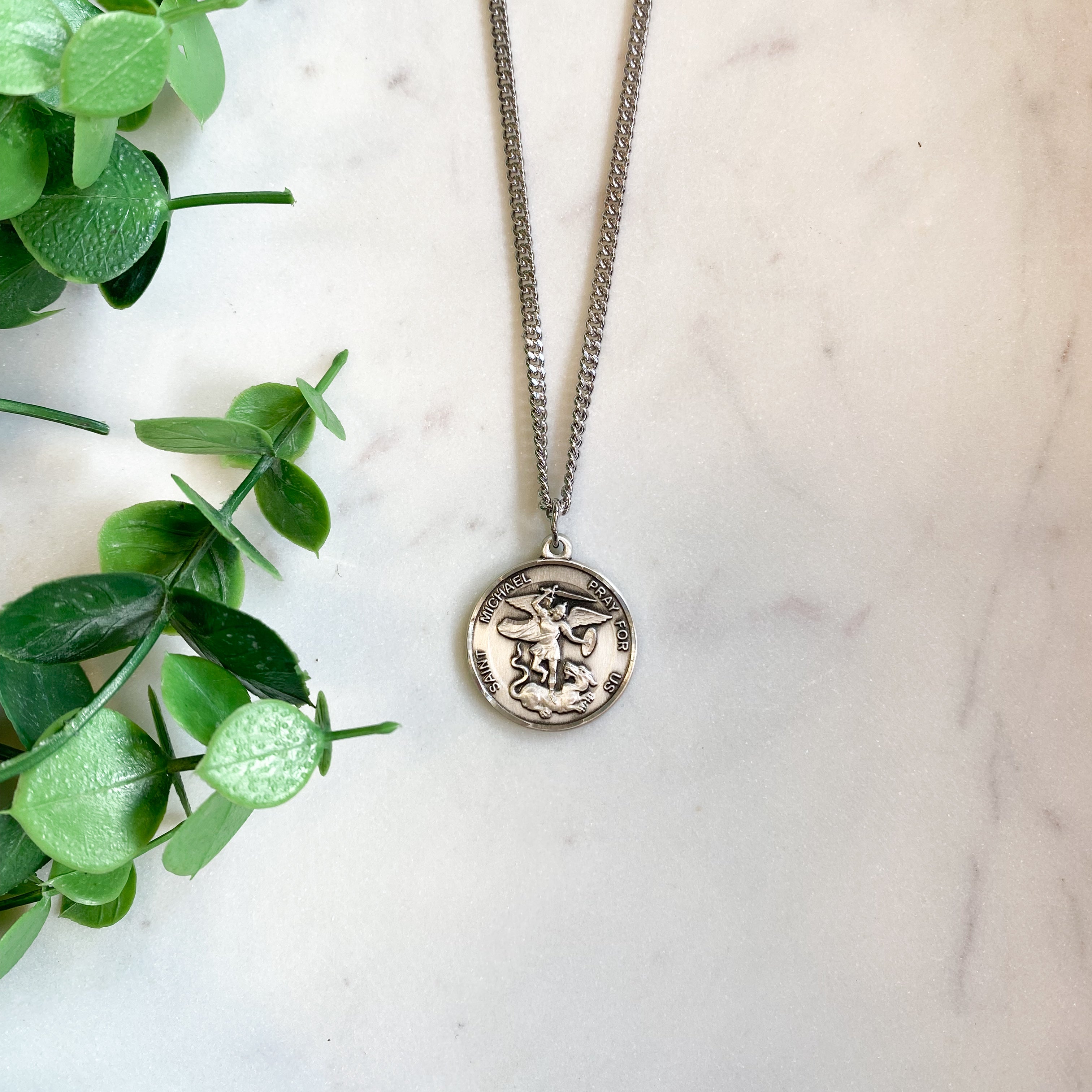 St. Michael the Archangel Necklace Sterling Silver