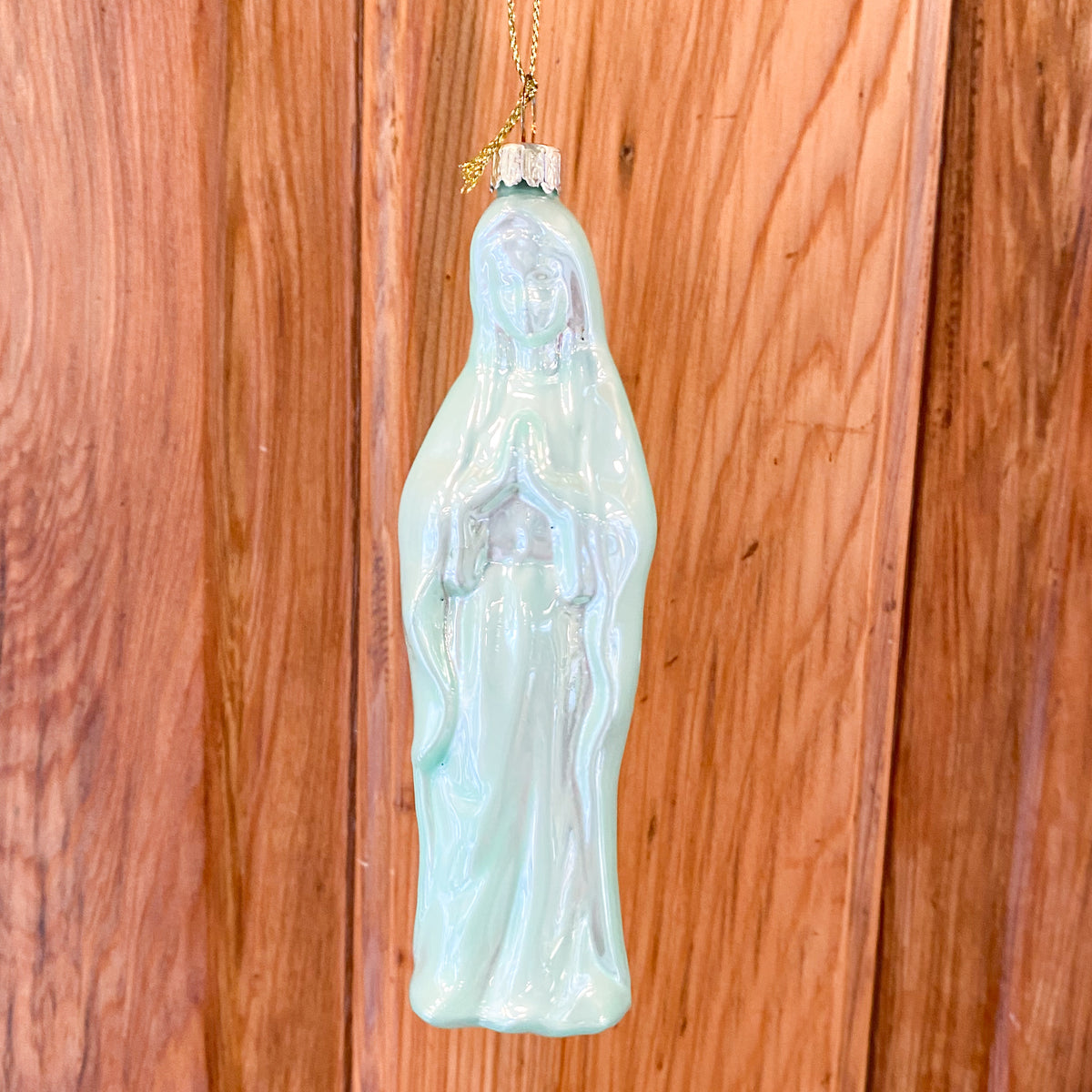 Glass Mary Ornament 5"H, 3 colors