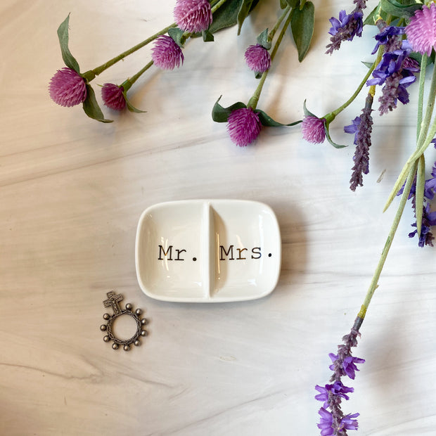 Mr. & Mrs. Ceramic Dish