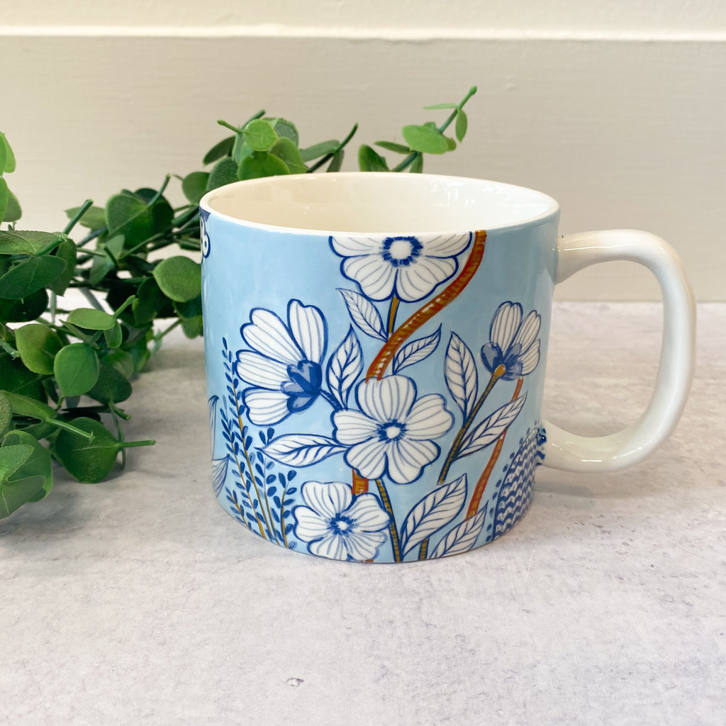 3-1/2" RD x 3" Stoneware w Flowers