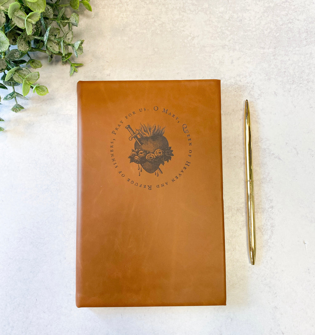 Immaculate Heart of Mary Journals - Vegan Leather, Lined