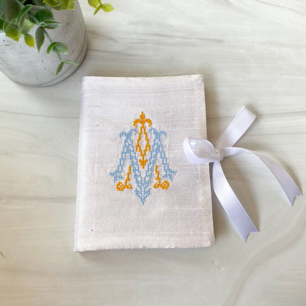 White Album with Blue and Gold Marian symbol