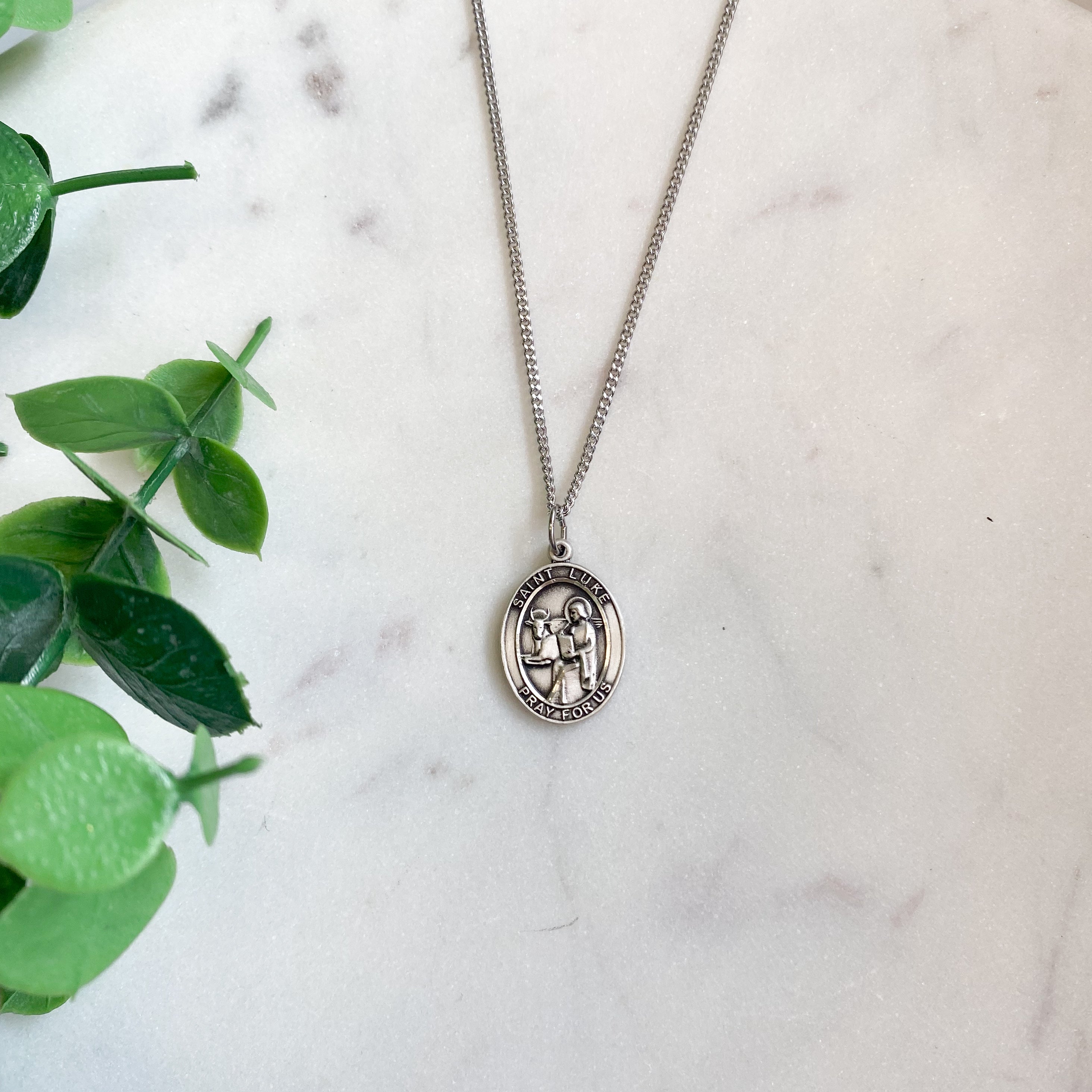 Sterling Silver St. Luke the Apostle Necklace