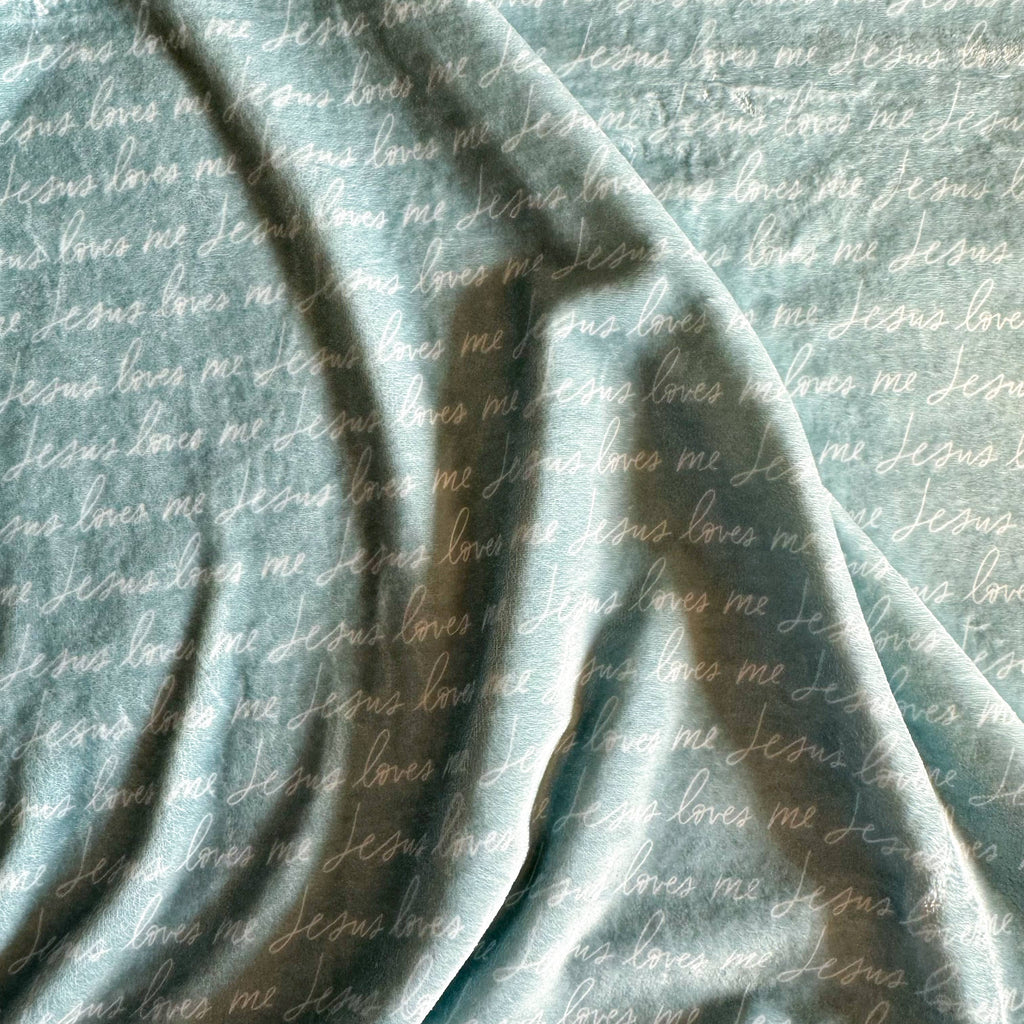 Jesus Loves Me  Blanket (Blue)