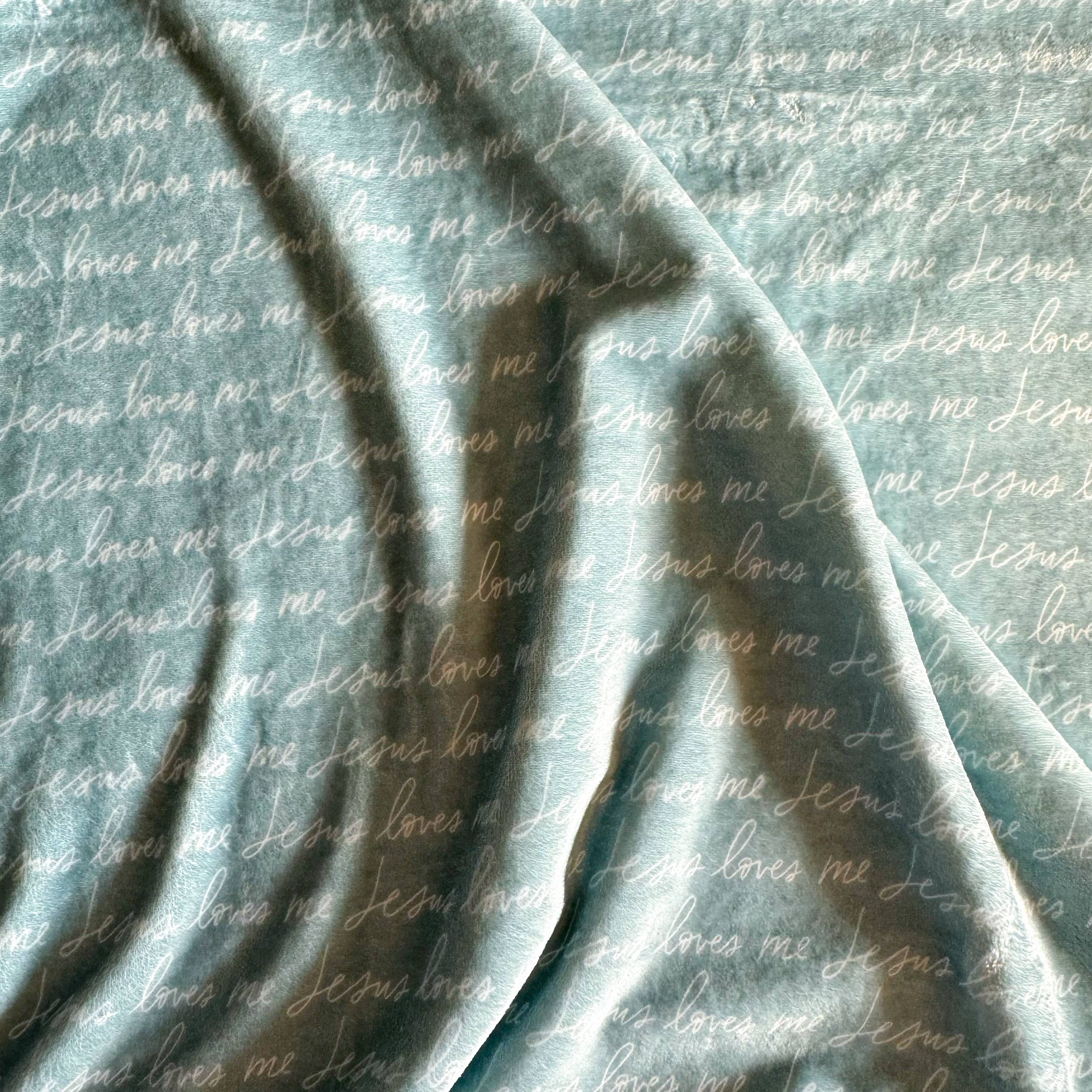 Jesus Loves Me  Blanket (Blue)
