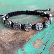 Silver St Benedict Protection Bracelet