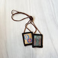 1 3/4" x 2" St. Benedict Brown Woven Scapular