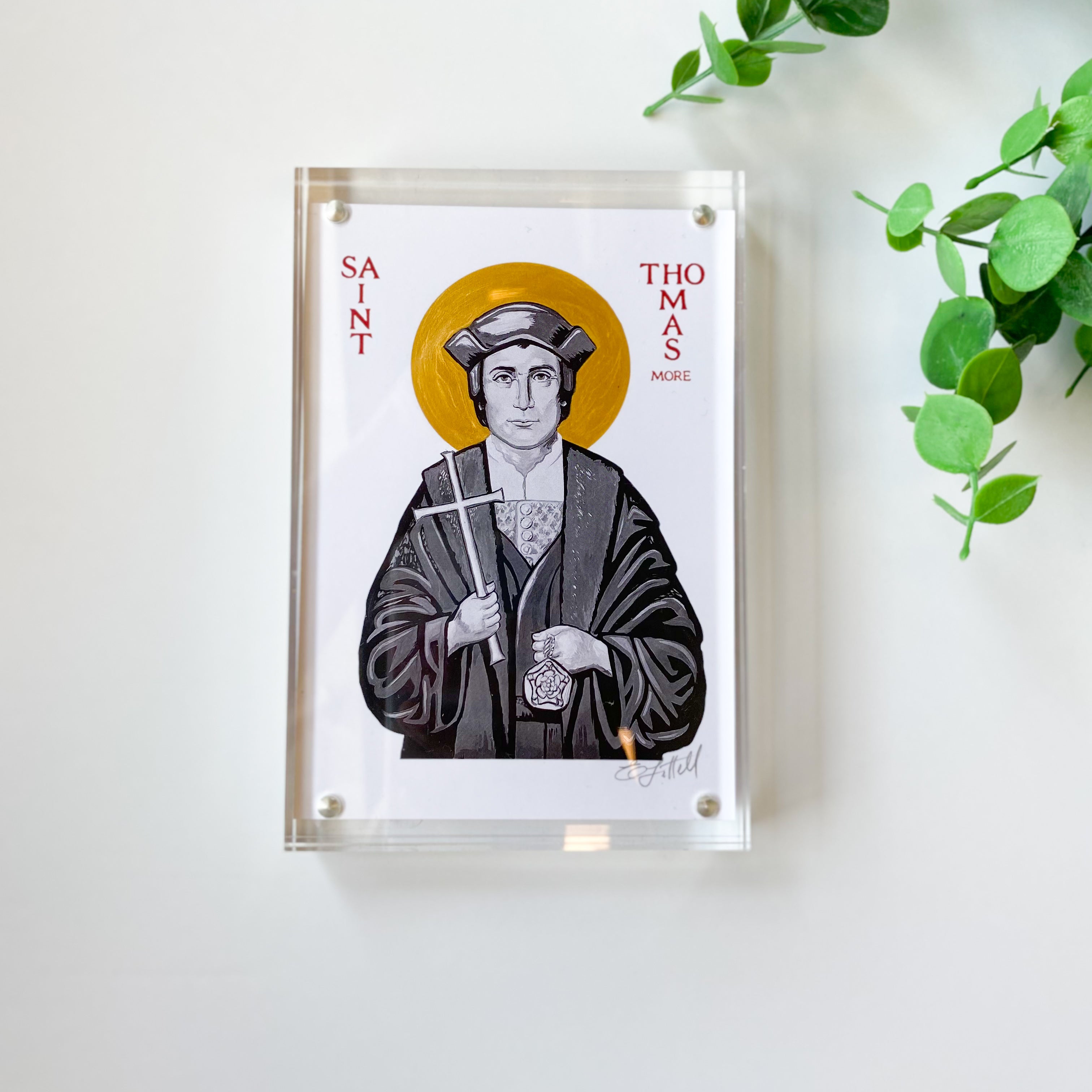 Embellished St. Thomas More Acrylic Framed Print