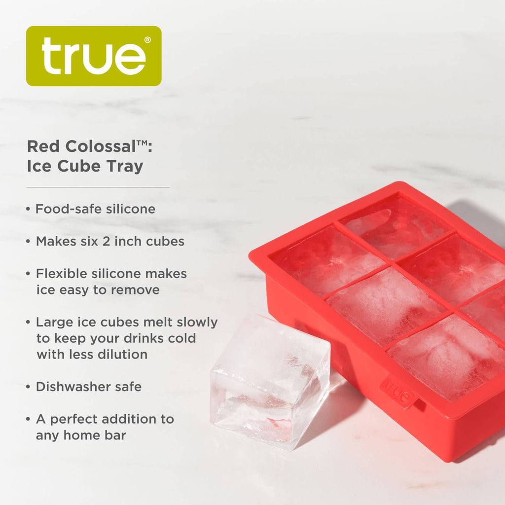 Colossal Silicone 2 inch Ice Cube Tray Gray