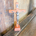 4" Wooden Standing Crucifix