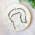 6mm Black Glass Rosary