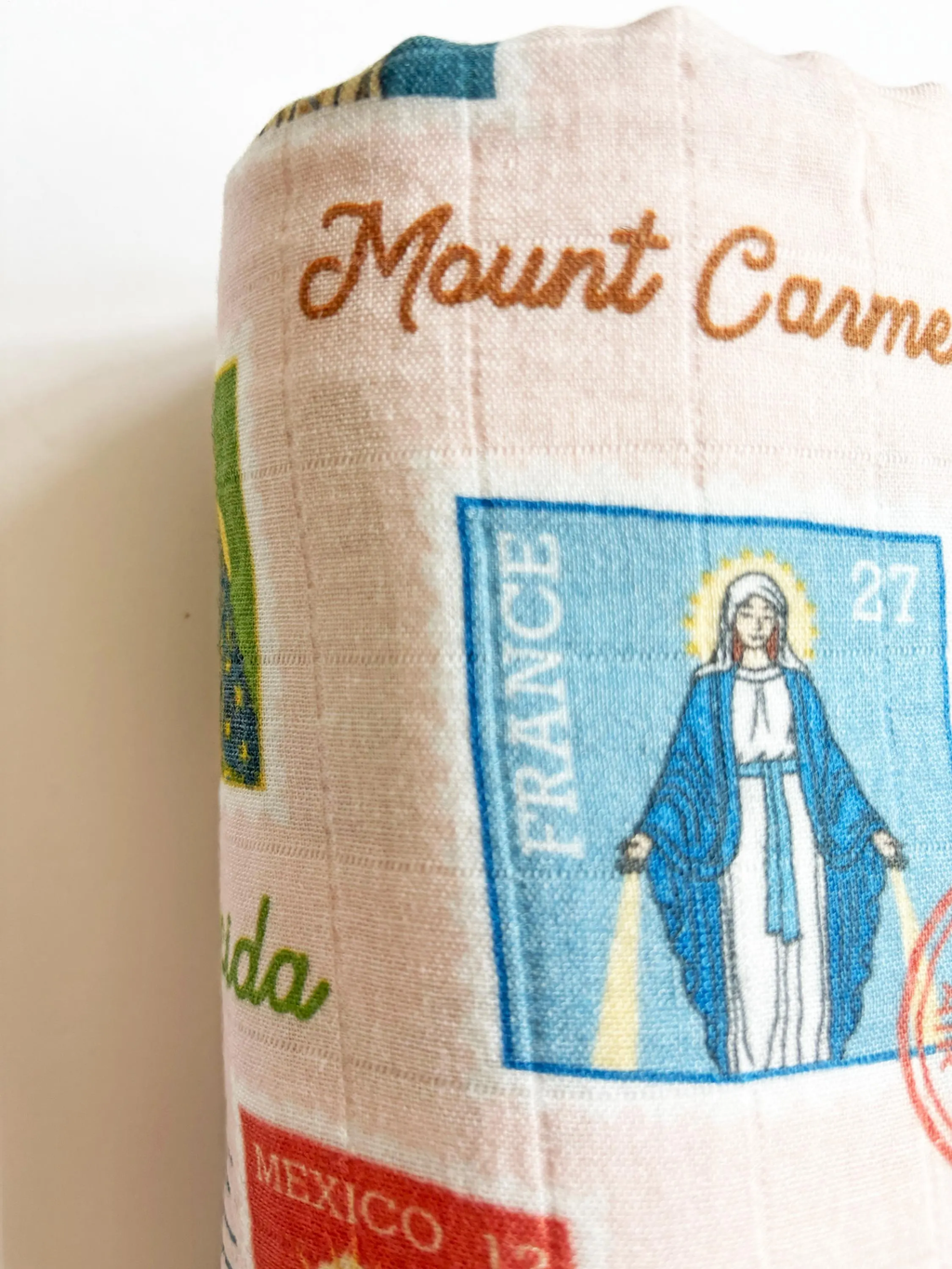 Ave Maria Post Pink Bamboo Muslin Swaddle