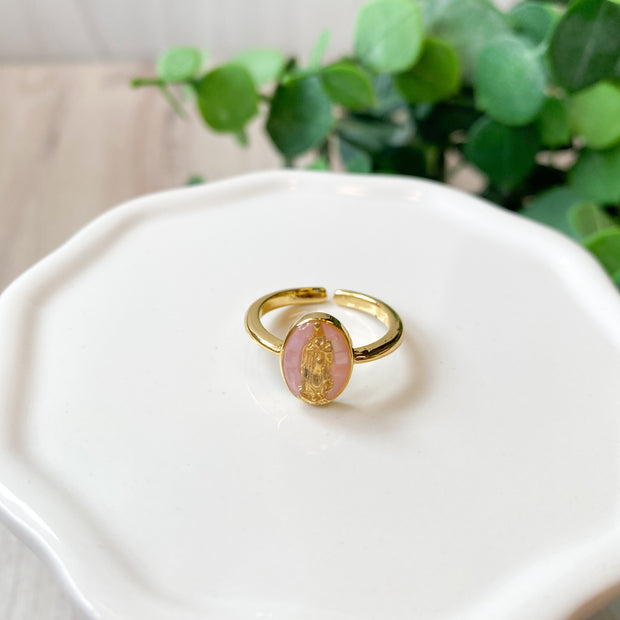 Blessed Mary Ring Pink