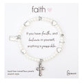 6"L Silver Cross Bracelet