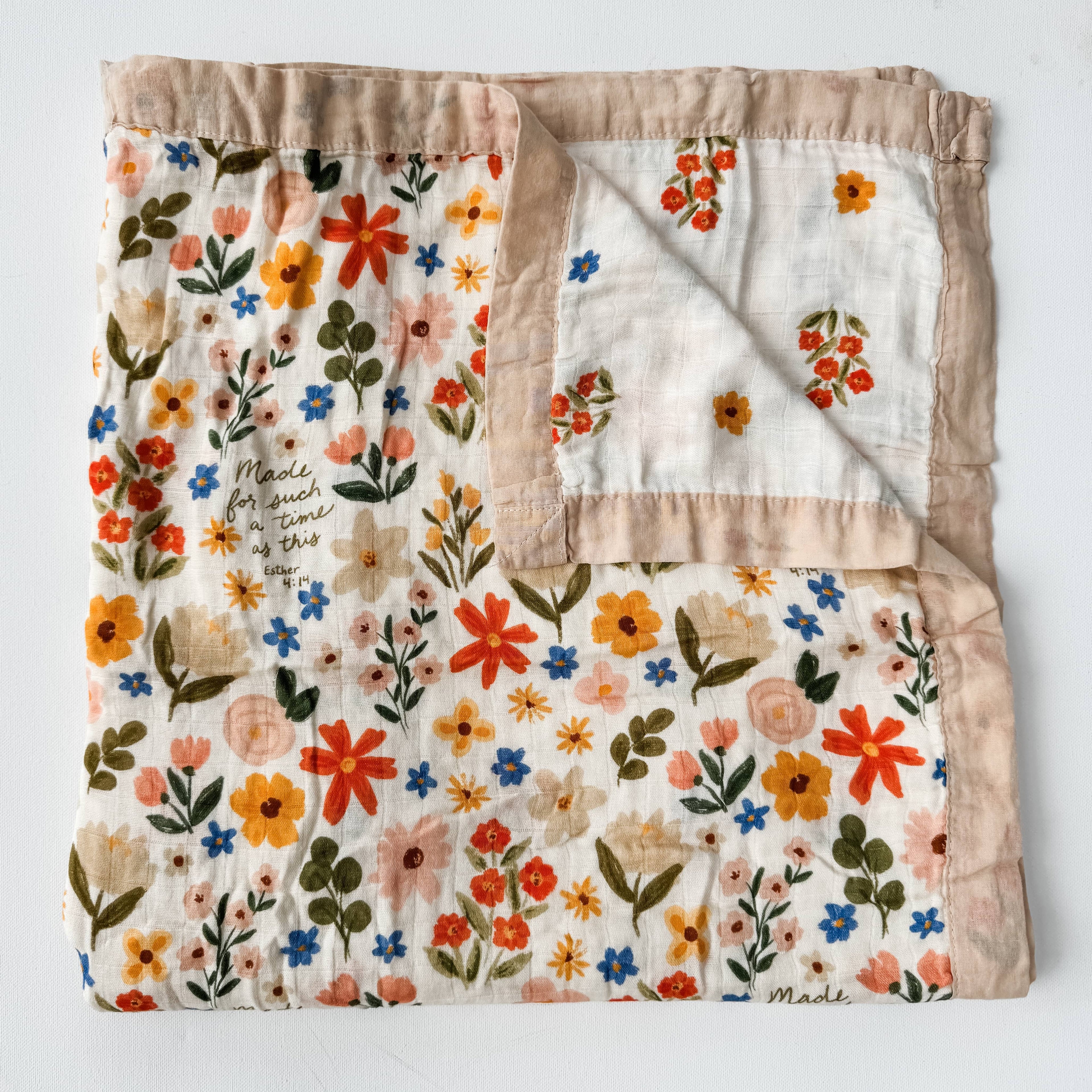 Esther 4:14 Luxury Double Sided Muslin Catholic Blanket