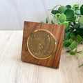 Antique French Our Lady of Lourdes on Wooden Easel