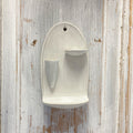 Stoneware Wall Vase with 2 Shelves