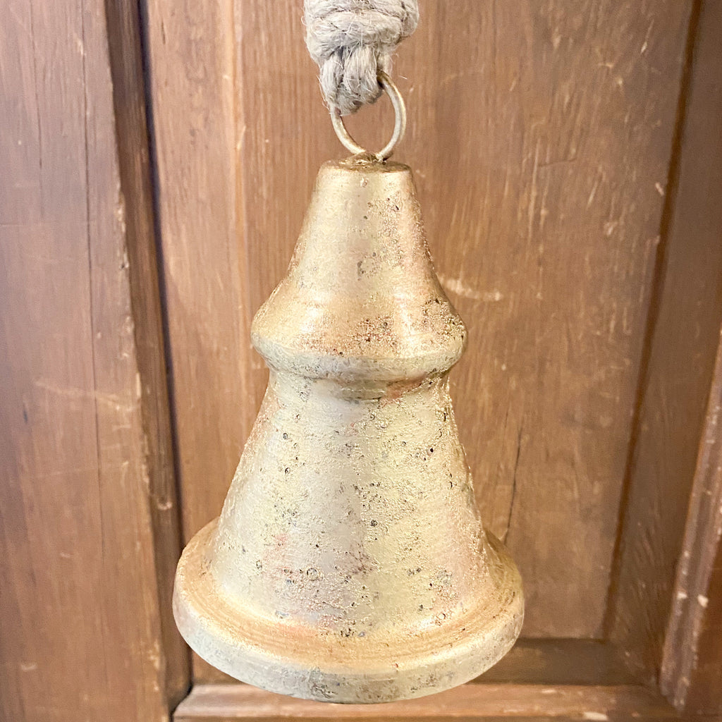 Rustic Gold Bell Ornament