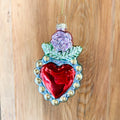 Mexican Milagro Heart Ornaments, 4 Asst