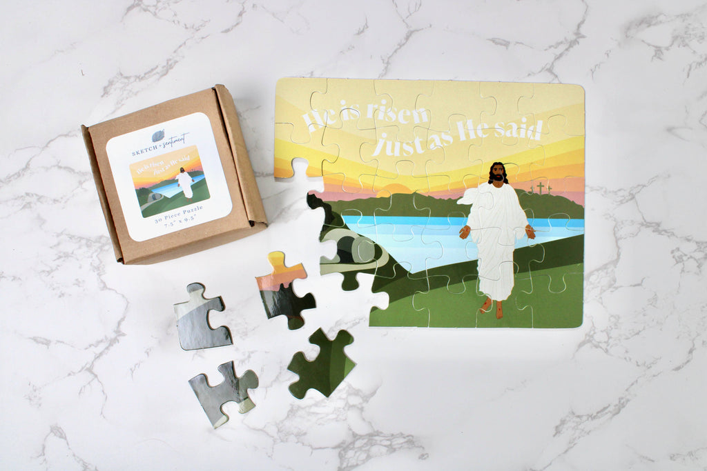 He is Risen Puzzle, Jesus Easter Puzzle, Christian Puzzle