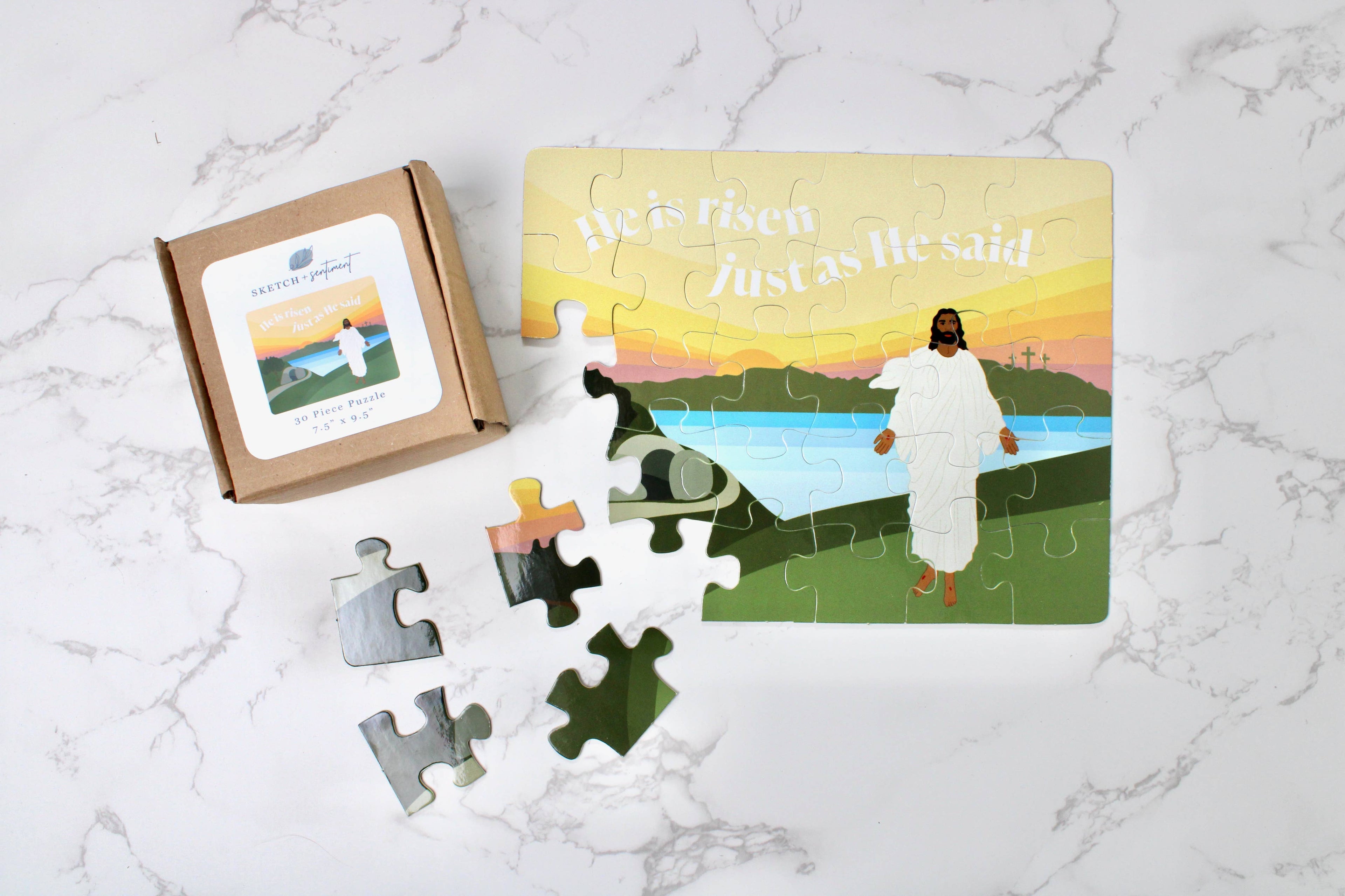 He is Risen Puzzle, Jesus Easter Puzzle, Christian Puzzle