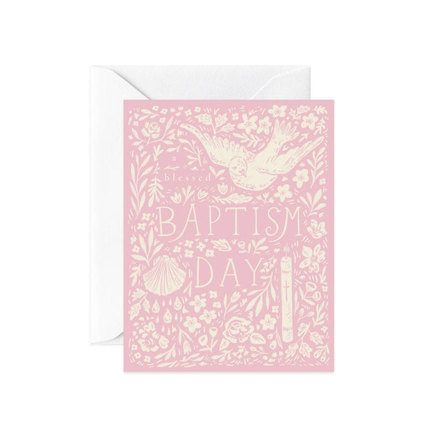 A Blessed Baptism Day Card (Pink)