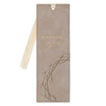 Bookmark Faux Leather Taupe Amazing Grace Isa. 53:5