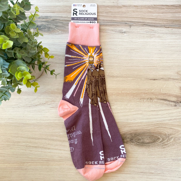 St. Clare of Assisi Adult Socks