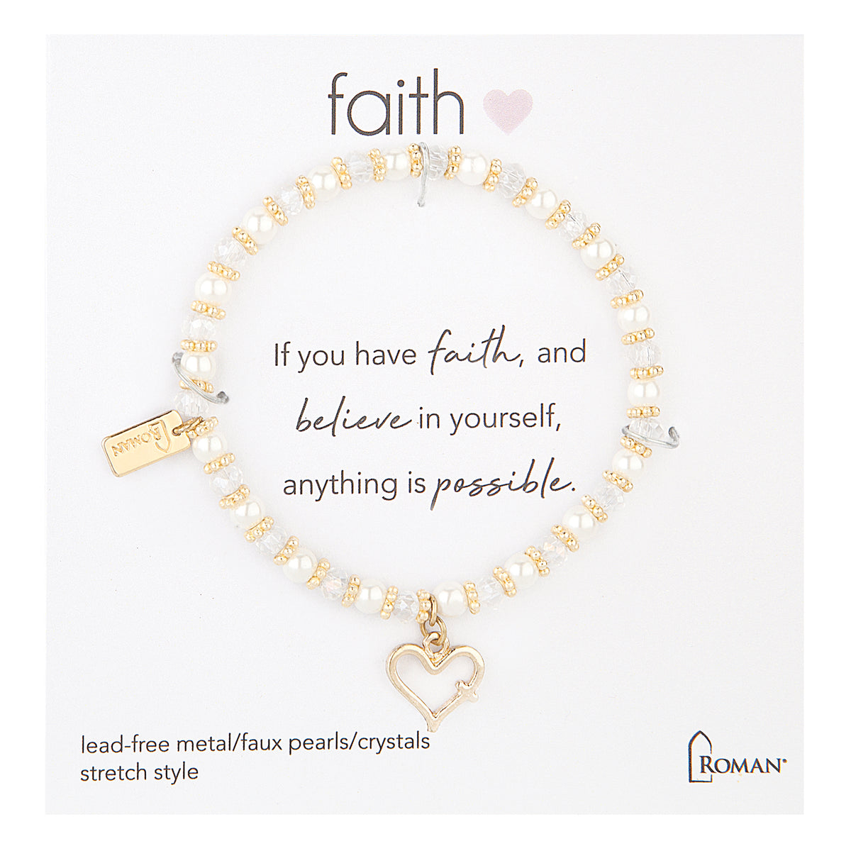 6"L Gold Heart Bracelet