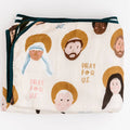 Saints Deluxe Muslin Baby Blanket Quilt