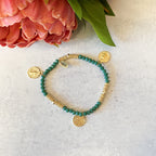 7"L Saint Benedict Bracelet Gold; Stretch; 5 Colors
